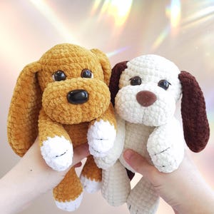 Modèle de chien au crochet, PDF tutoriel amigurumi en anglais, tutoriel de modèle au crochet, amigurumi chien mignon pour cadeau, motifs au crochet pour bébé