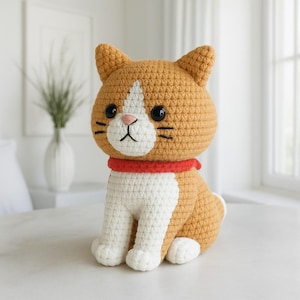 Baby Cat Crochet Pattern, Cute Cat Amigurumi Crochet Pattern, Cat crochet pattern, Cat lover handmade, Crochet Pattern Tutorial
