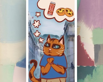 Quentin el gato queer / Pegatina con ilustración de gato adorable