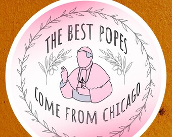 Pope Leo Sticker | Chicago Pride, Catholic Vinyl Decal (Outdoor)