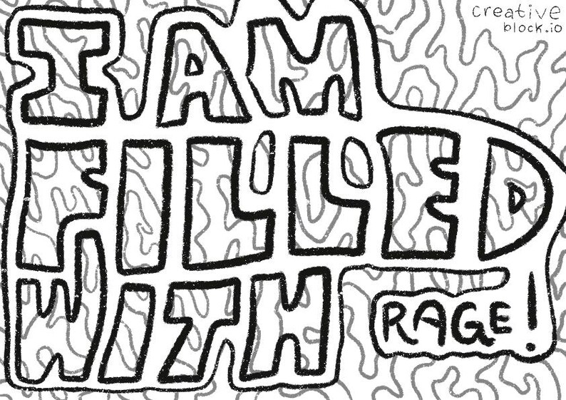 Office Rage Colouring In I Am Filled With Rage! Coloring Page | A4 Printable | Funny Crafts ...