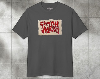 Fresh Meat Graphic Tee, Horror Edgy Cotton T-Shirt, Poe Inspired Design