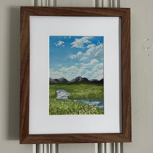 Meadow Stream Painting Giclée Fine Art Print 5&quot;x7&quot;