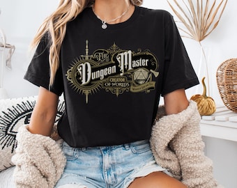 Dungeon Master T-Shirt, DnD DM Gift, RPG Fantasy Apparel, Tabletop Gaming T-Shirt, TTRPG Sweatshirt, Dungeons and Dragons T-Shirt