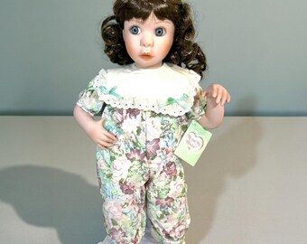 Vintage 1991 Jan Goodyear “Me and My Blankie” Porcelain Doll Collectible Doll, Original Box, Keepsake, Gift for Collector, Nursery Decor