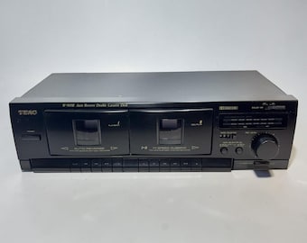 Platina de doble casete TEAC W-505R con inversión automática, reproductor/grabador de cintas doble vintage, componente de audio estéreo HiFi para estudio, regalo para él.