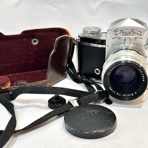 Cámara de película vintage Exakta VX IIa de 35 mm con objetivo Biotar de 58 mm f/2, cámara réflex clásica alemana, regalo raro para coleccionistas de fotografía retro. imagen 5