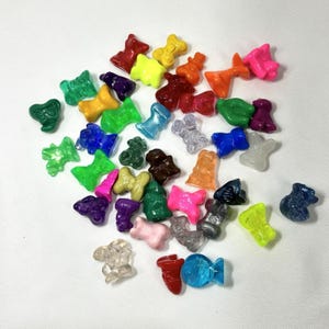Lot of 39 Vintage Gogos Crazy Bones Mini Figures 90s Y2K Toy Lot Magic Box Collectibles Plastic Game Figures Retro Kids Toys