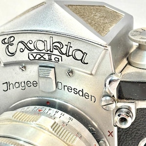 Cámara de película vintage Exakta VX IIa de 35 mm con objetivo Biotar de 58 mm f/2, cámara réflex clásica alemana, regalo raro para coleccionistas de fotografía retro. imagen 7