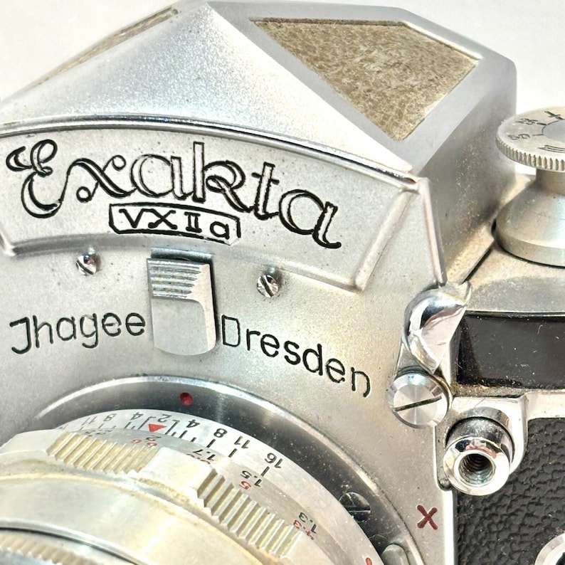 Cámara de película vintage Exakta VX IIa de 35 mm con objetivo Biotar de 58 mm f/2, cámara réflex clásica alemana, regalo raro para coleccionistas de fotografía retro. imagen 7