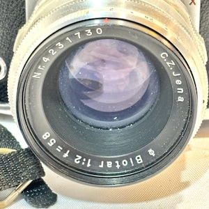 Cámara de película vintage Exakta VX IIa de 35 mm con objetivo Biotar de 58 mm f/2, cámara réflex clásica alemana, regalo raro para coleccionistas de fotografía retro. imagen 6