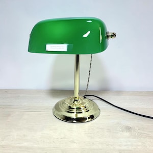 Antique Emeralite Lamp - Etsy