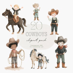 Cowboy Clipart, Cowgirl, Cute Cowboy Clipart, Wild West, Western, Western Clipart, Cute Cowboy Clipart, Cowboy boots, Horse PNG