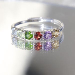 レインボートルマリン スターリングシルバーピアス：カーブバースタッドまたはフープ