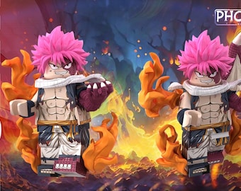 Natsu Dragneel Handmade Figurine – Fairy Tail Anime Collectible, Limited Edition Anime Statue (Dual Deluxe edition）