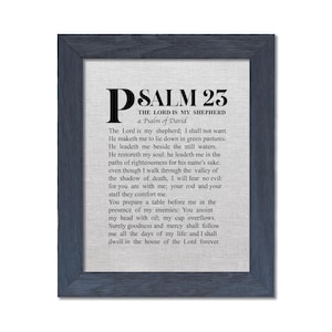 Psalm 23 Bible Verse Print, Christian Wall Art, Church Decor