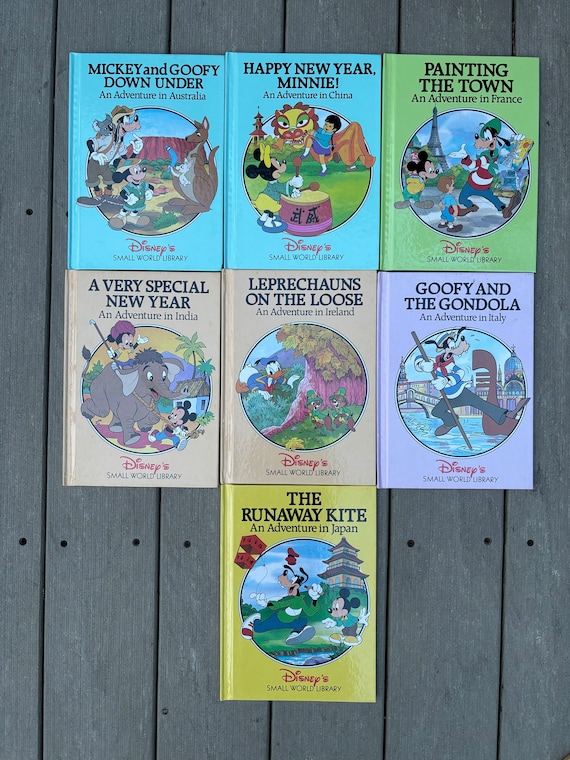 Vintage Disney Books Small World Library Adventure Lot of 13