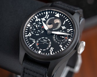 IWC Big Pilot's Watch Perpetual Calendar Top Gun Black Ceramic 7 Day