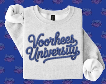 Voorhees University Faux Knit Script png | Tiger Pride Design | Sublimação HBCU e Download Digital DTF