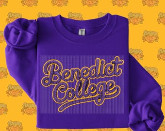 Letra PNG con efecto de punto de Benedict College / BC Tigers / Sublimación y descarga digital DTF para HBCU