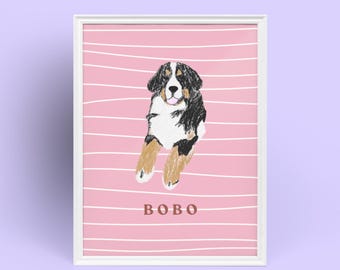 Custom Pet Portrait, Custom Dog Portrait, Pet Portrait From Photo, Custom Pet Gifts, Dog Wall Art, Custom Dog Painting, Dog Memorial Gift