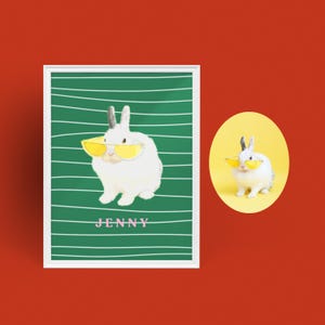 Custom Rabbit Portrait, Custom Bunny Portrait From Photo, Custom Pet Gifts, Bunny Lover Gifts, Custom Rabbit Painting, Bunny Wall Art