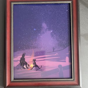 8,5 x 11 harige kunstprint - post-apocalyptische OC's || Glanzende stripkunstprint van Elvche, geïnspireerd op fall-out van muurkunst