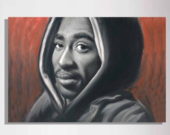 Print on Canvas, 2pac Painting, Pop Art, Wall Art, Personalized Canvas Print