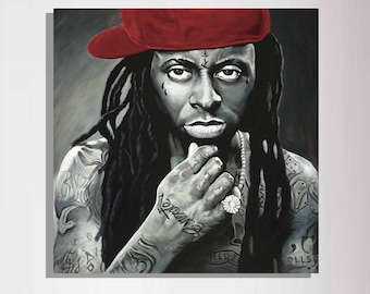 Print on Canvas, Lil Wayne Painting, Pop Art, Wall Decor, Personalized CANVAS Print