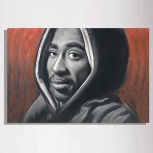 Print on Canvas, 2pac Painting, Pop Art, Wall Art, Personalized Canvas Print