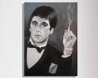 Print on Canvas, Scarface, Tony Montana Painting, Al Pacino, Pop Art, Personalized Canvas Print
