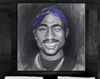 Print on Canvas, 2pac painting Pop art canvas print wall decor