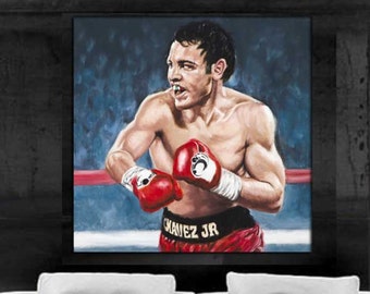 Print on Canvas, Boxing art sport art Julio Caesar Chavez Jr. painting  Canvas Print