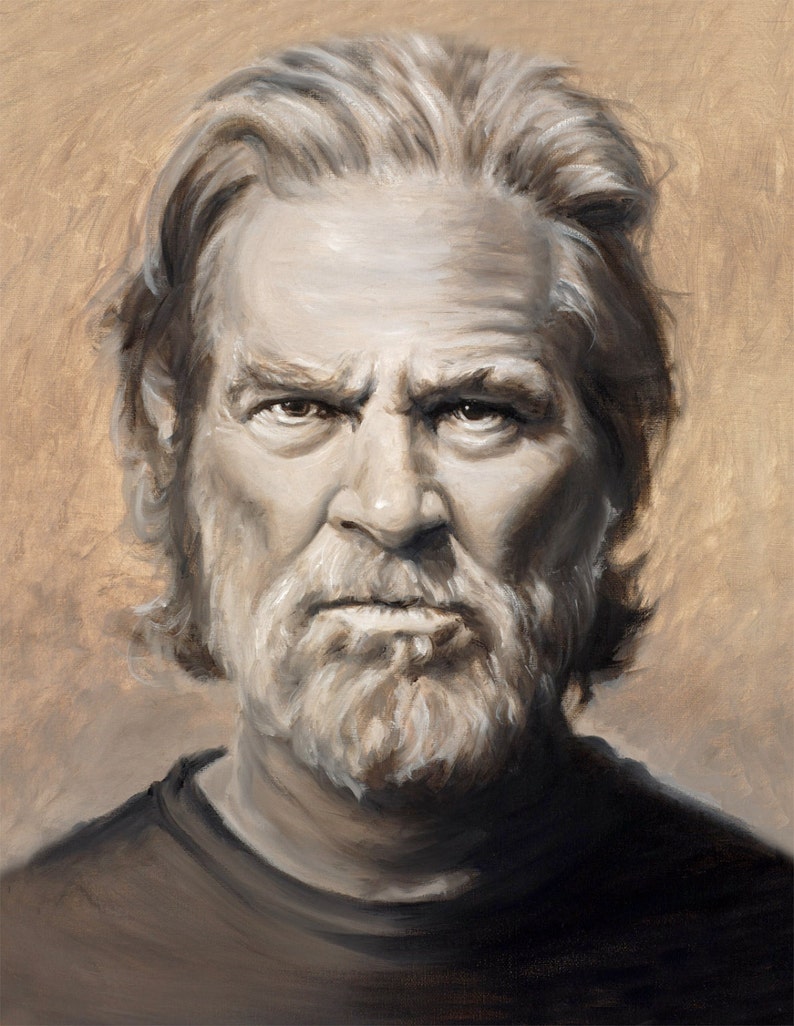 Print on Canvas, The Big Lebowski Painting, Jeff Bridges, Wall Art, Personalized Canvas Print image 4