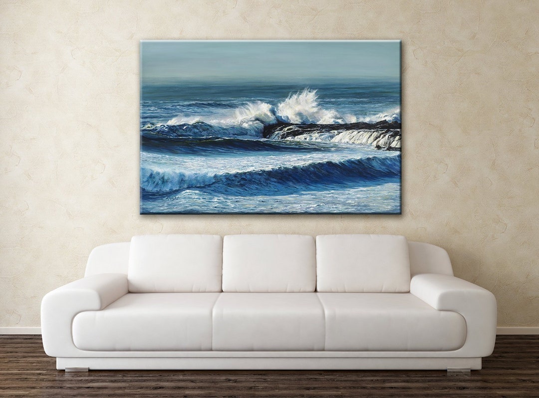 Print on Canvas Ocean Art Canvas Print Personalized Canvas Etsy