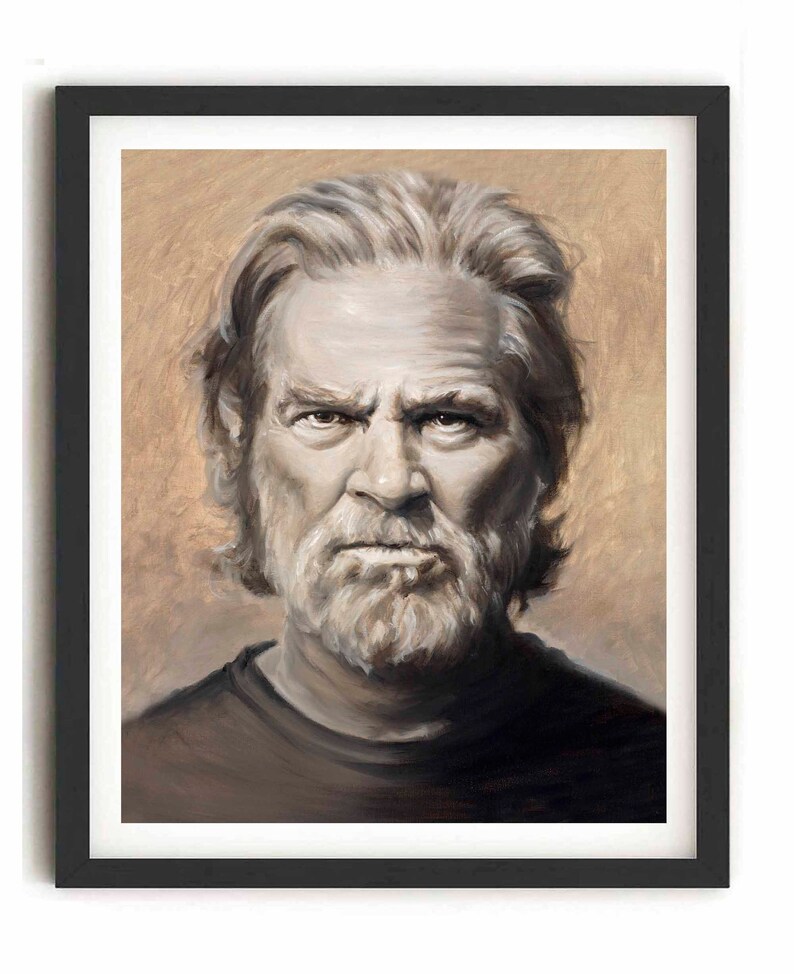 Print on Canvas, The Big Lebowski Painting, Jeff Bridges, Wall Art, Personalized Canvas Print image 2