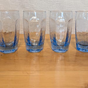 Vintage Libbey Glassware, Chivalry BLUE Juice Glasses Set of 4