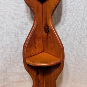 Handmade Wooden Corner Wall Shelf