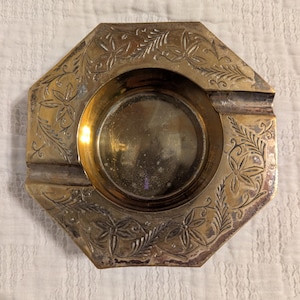 Vintage Brass Ashtray or Trinket Dish