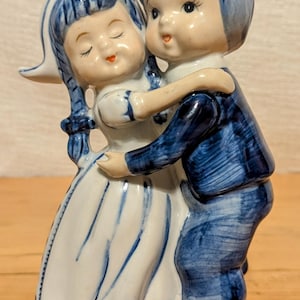 Vintage Hand Painted Dutch Blue and White Colour Figurine