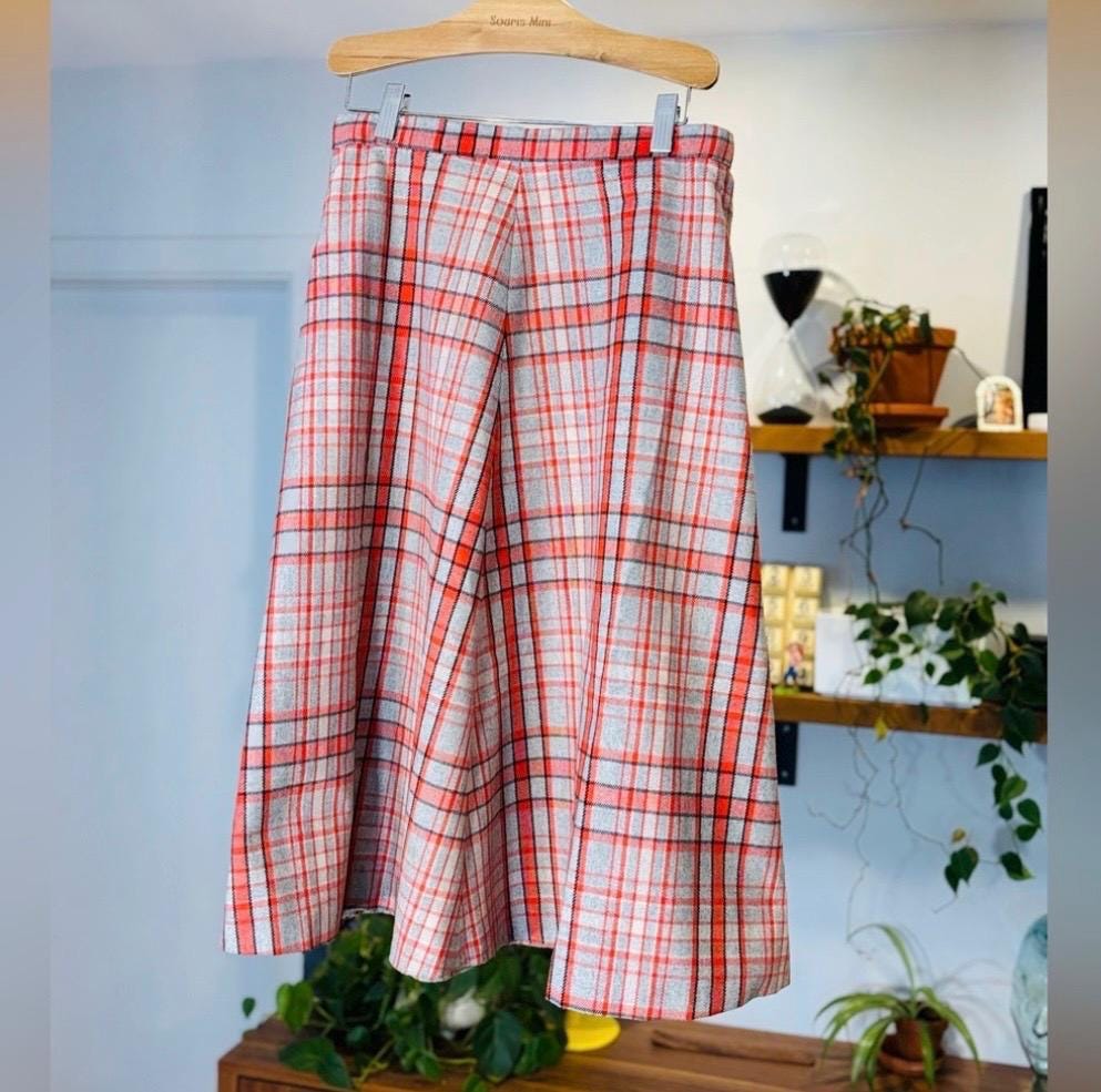 Jupe Courte Joules En Laine à Carreaux Multicolores - Taille 8 (36/38), Doublée