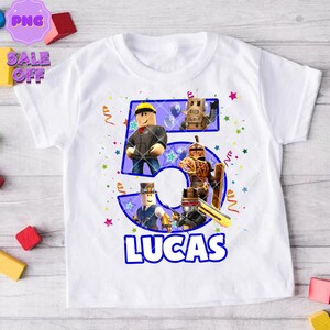 Personalized Roblox Boy Birthday Game Theme Party Shirt - Jolly