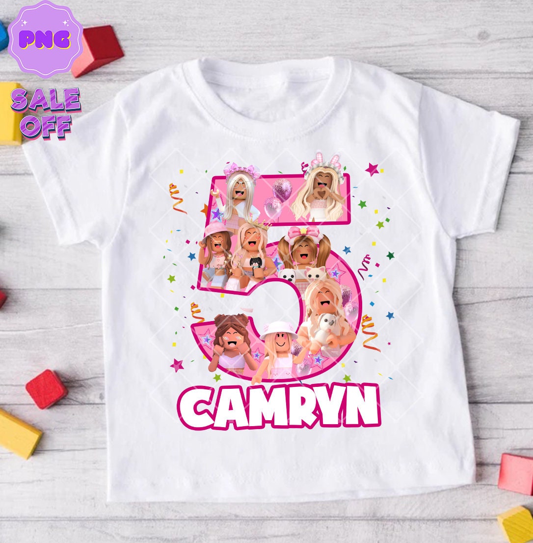 Roblox Birthday Girl African American Family Party Shirts