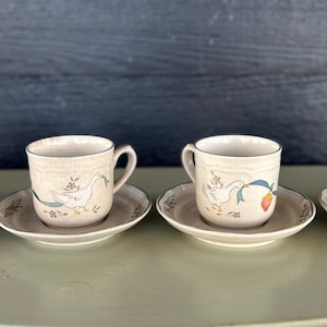Marmalade Collection | Vintage Cherry and Goose Cup & Saucer Set – International Stoneware | Farmhouse Kitchen | Cottagecore Kitchen