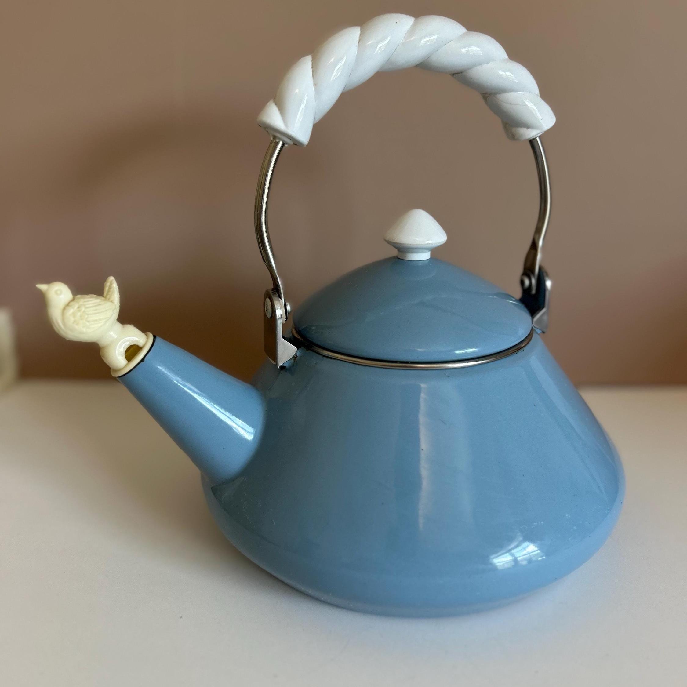 Ukrainian Enamelware Blue Enamel Teapot Mini Moderns Enamelware