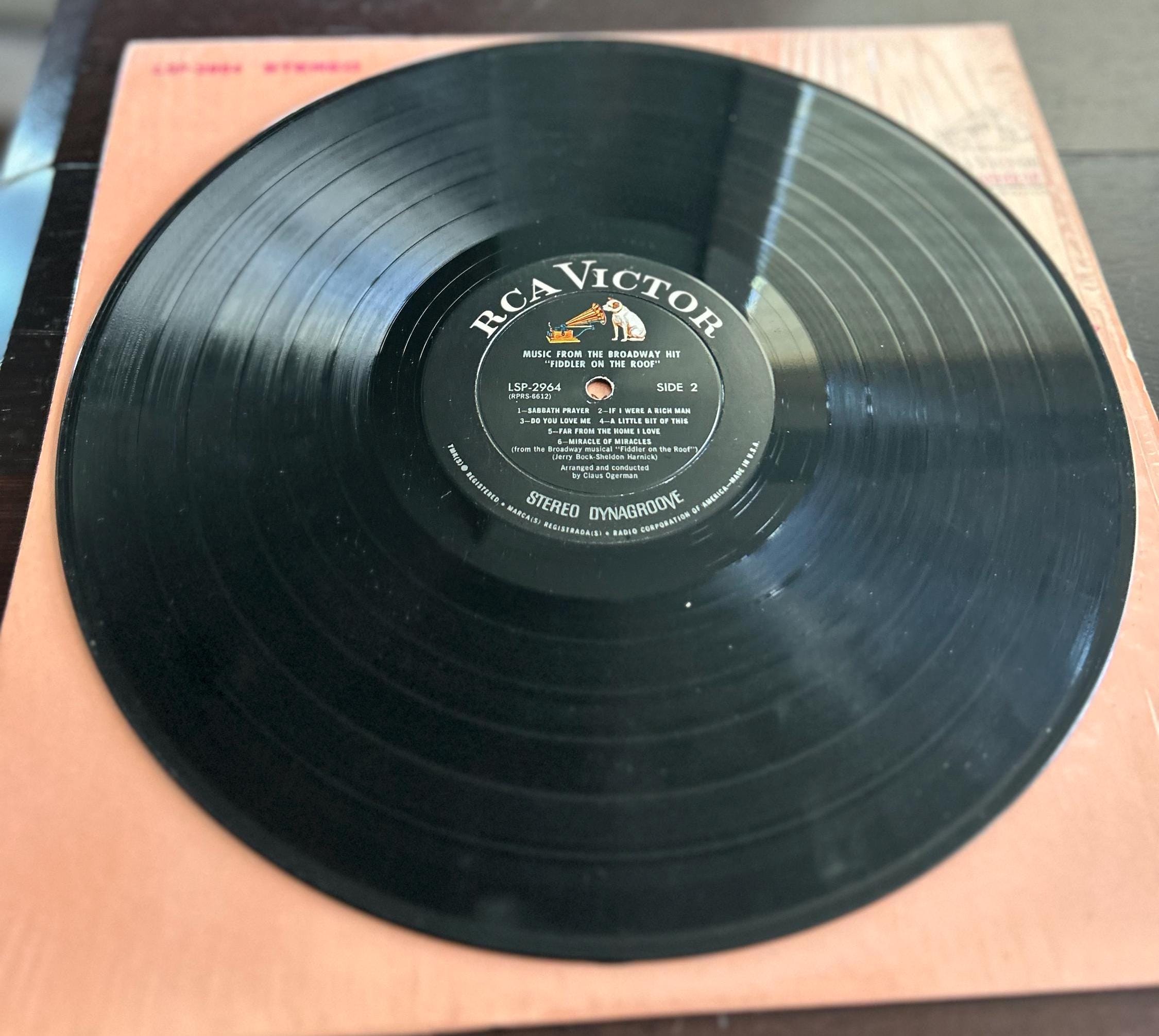 Vintage 1964 Fiddler on the Roof Instrumental Vinyl LP – RCA