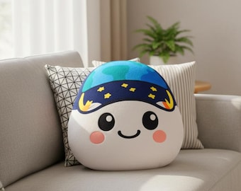 Almofada de Pelúcia Rise, Almofada com Personagem Artemis, Decoração Espacial Fofa para Quarto, Presente para Fãs de Artemis II, Indicador de Gravidade Zero Artemis II, Pelúcia para Amantes do Espaço