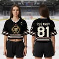 Heated Rivalry Crop Top Football Jersey, ROZANOV & HOLLANDER football Jersey, Connor Storrie Shirt, Ilya Rozanov Shane Hollander