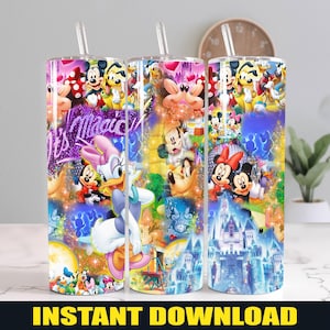 Daisy Duck Skinny Tumbler PNG, Dlsney Mouse and Friends 20oz Tumbler, Dlsney Cartoon Tumbler Wrap Sublimation Png Instant Download