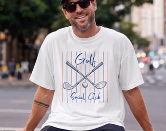 Golf Social Club Shirt, Retro Country Club Graphic Tee, Vintage Golfing Apparel
